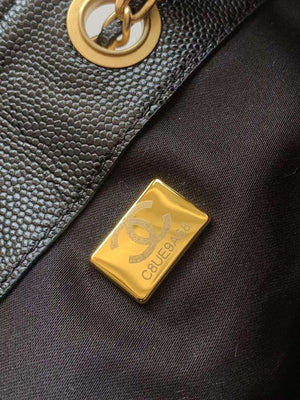 CC 25 Small Handbag Grained Calfskin & Gold-Tone Metal Bag-1