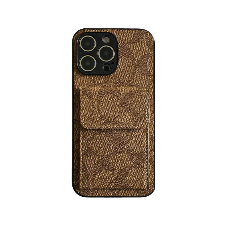 Coach iPhone Case With Wallet Light Brown-HP240513