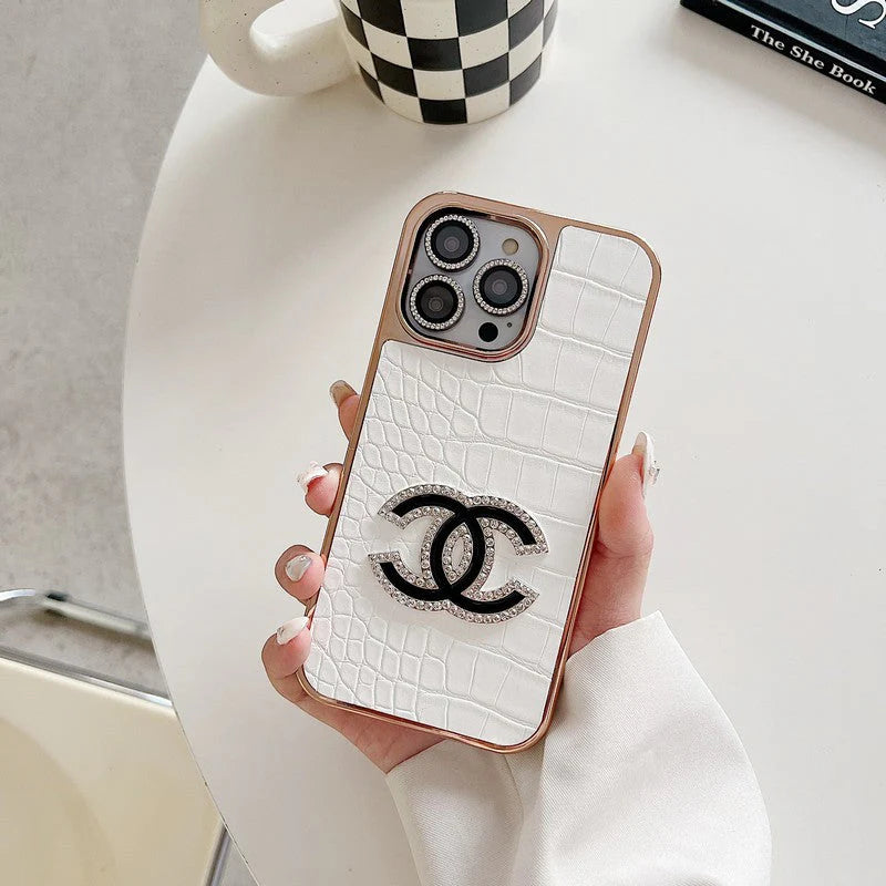 CC Diamond Logo Rose Gold iPhone Case