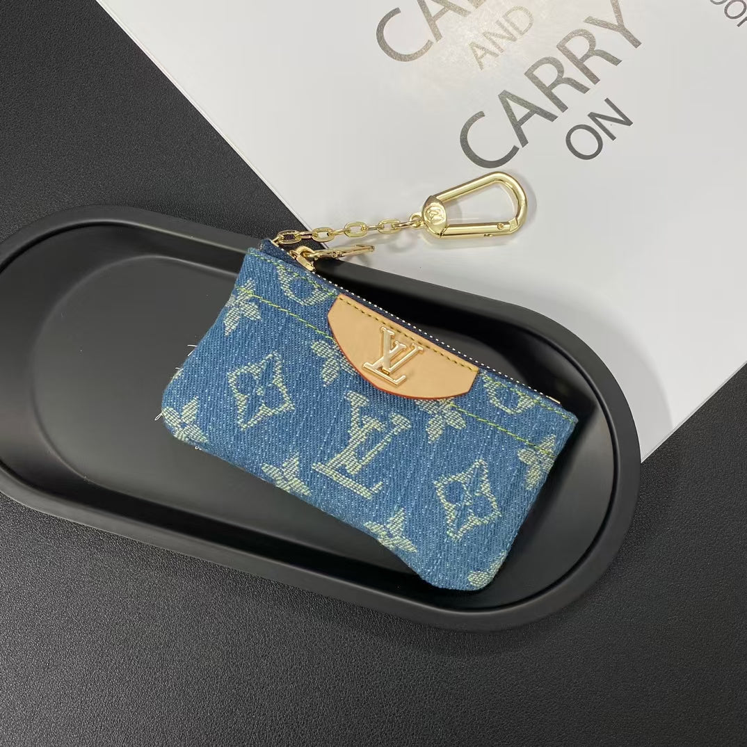 Luxury Monogram Coin Pouch – Stylish & Compact Keychain Wallets