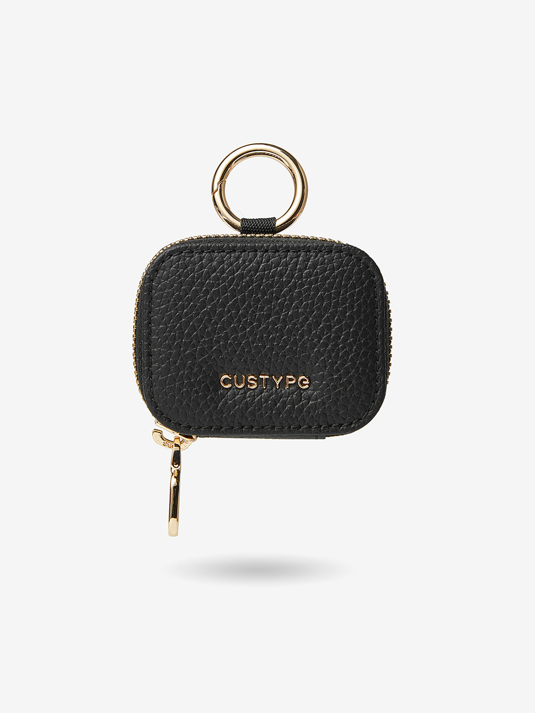 AirPods Pouch- Lychee Leather Mini Zip Pouch for Air Pods