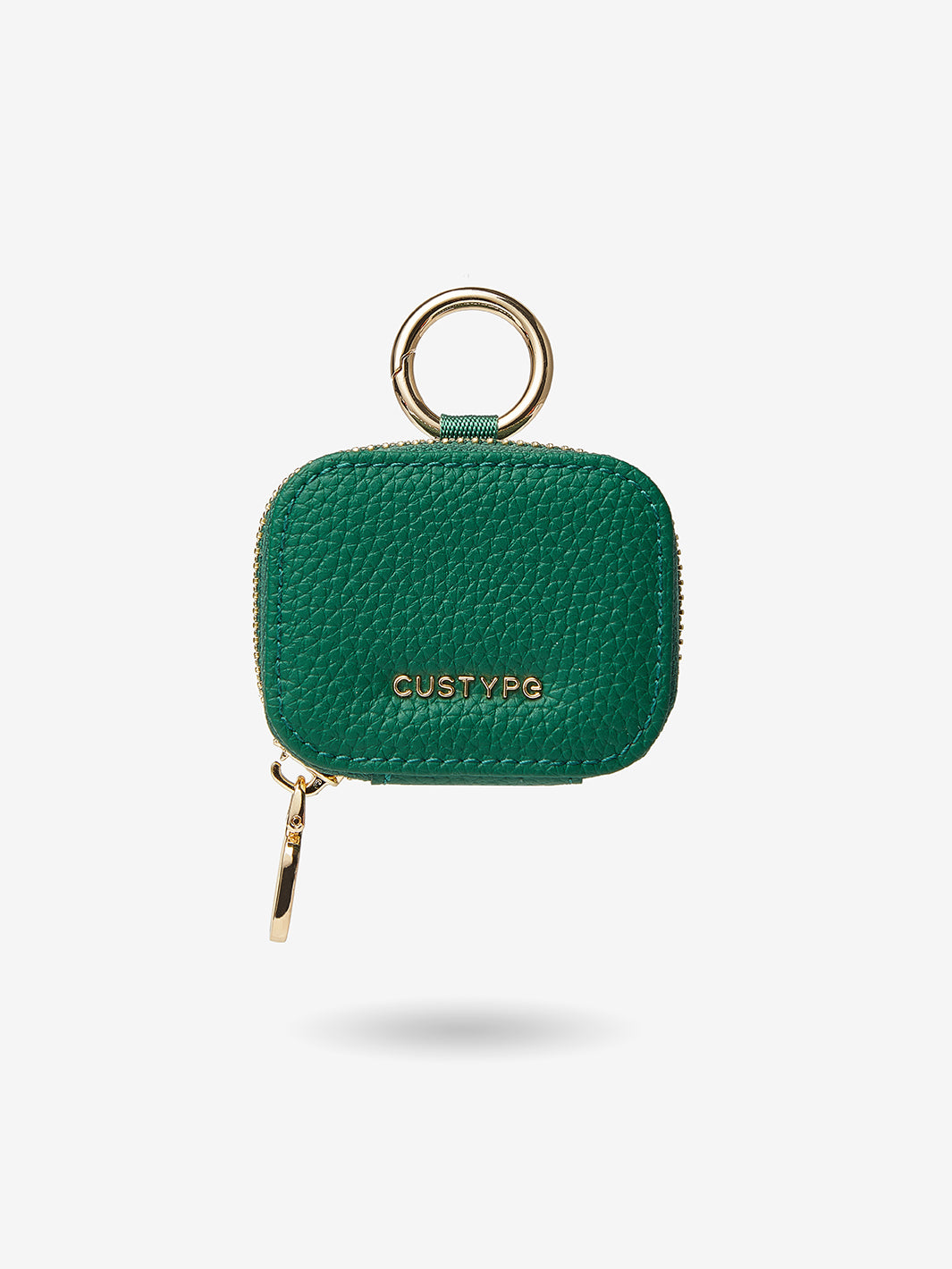 AirPods Pouch- Lychee Leather Mini Zip Pouch for Air Pods