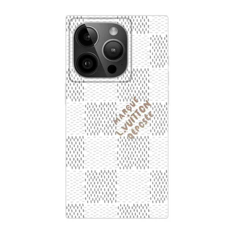Lou Black & White Sqaure iPhone Case