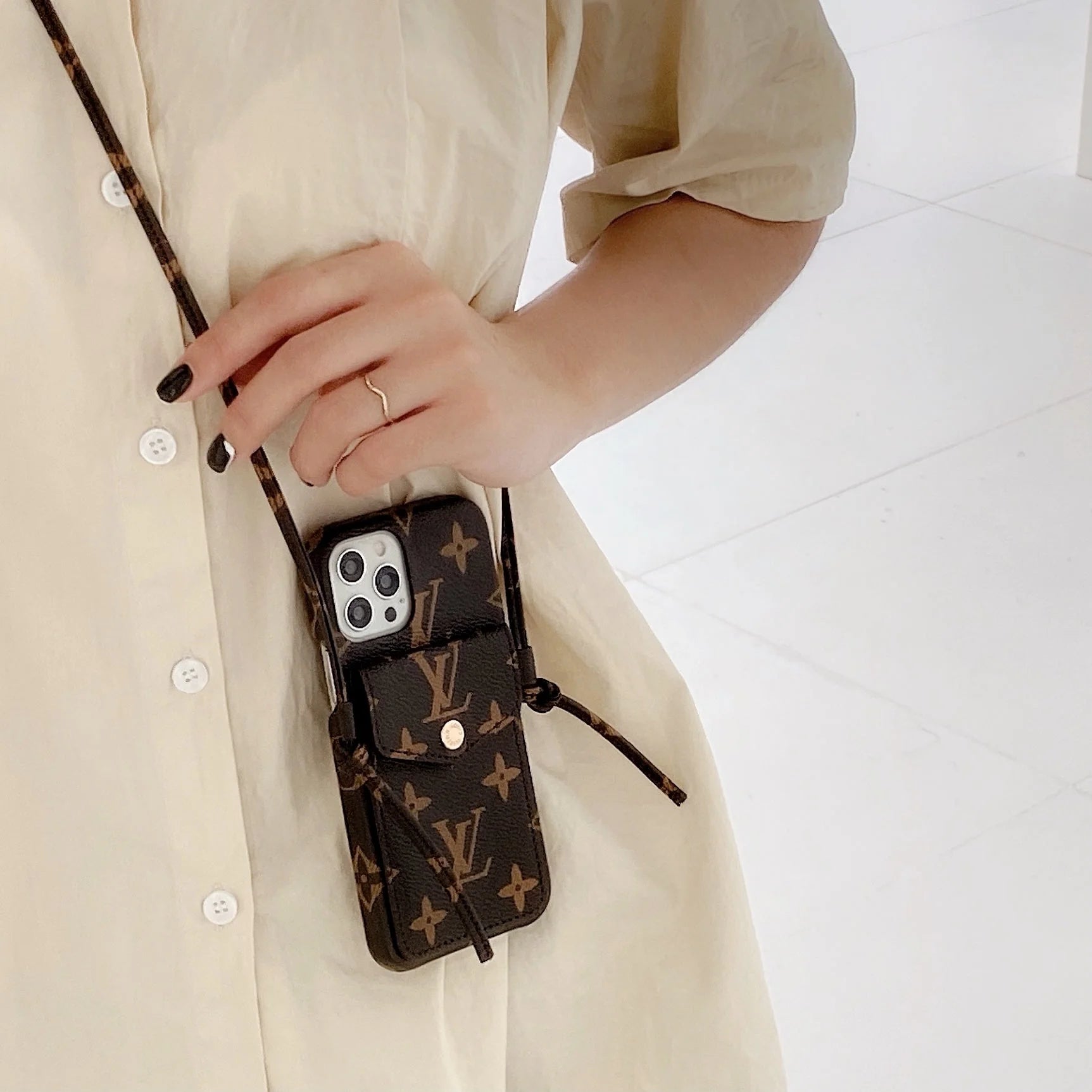 Lou Leather Chain iPhone Case