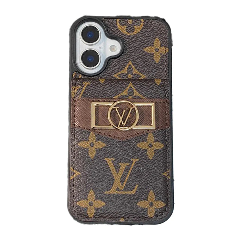 Lou Card Bag Gold Logo iPhone Case