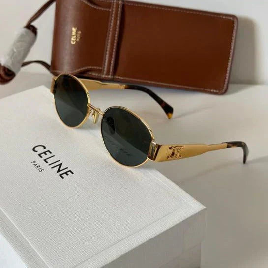 Oval-frametone METAL SUNGLASSESs