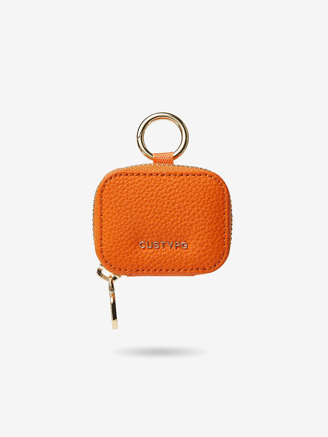 AirPods Pouch- Lychee Leather Mini Zip Pouch for Air Pods