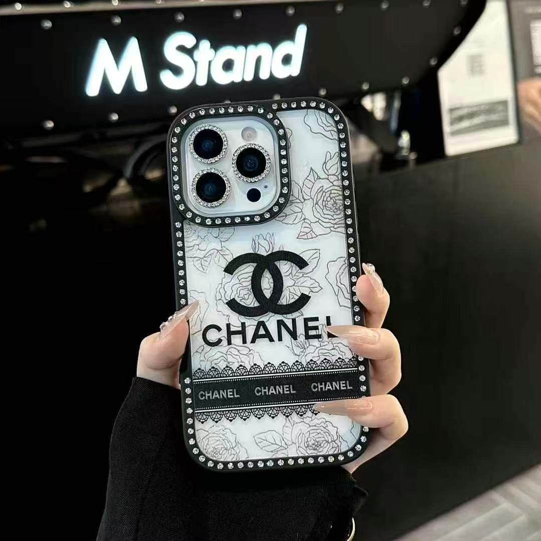 Black Drill Style Phone Case For iPhone