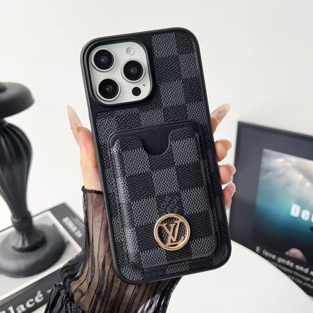 Letter Card Holder Phone Case For iPhone