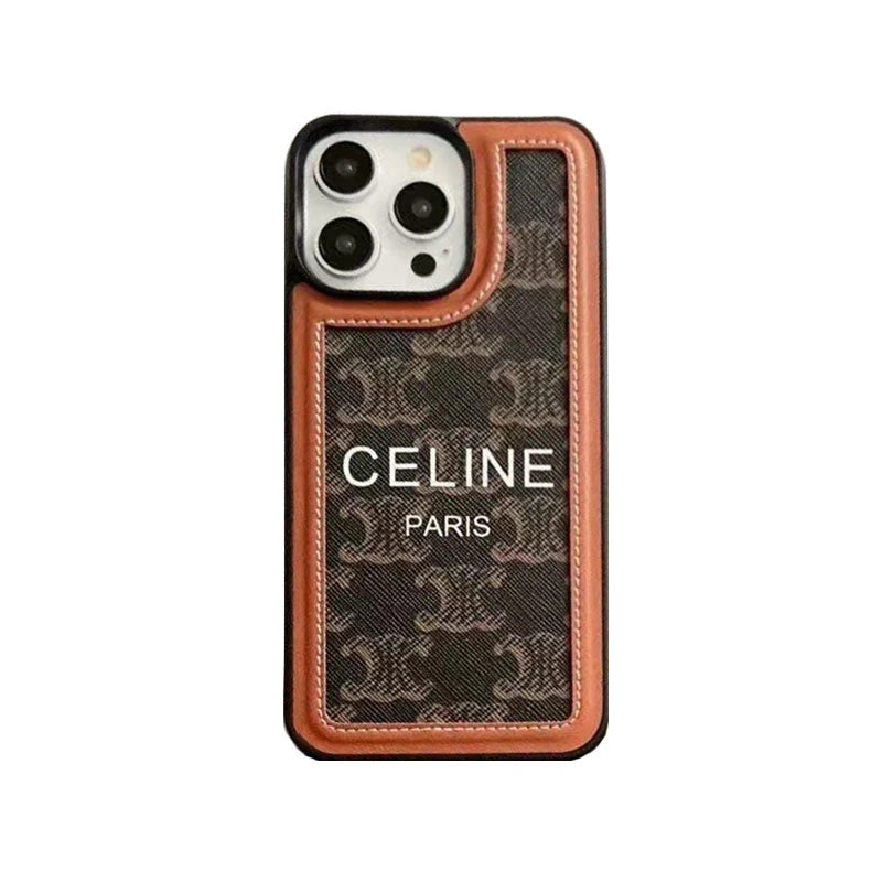 Black Celine iPhone Case With Strap-SZ231124