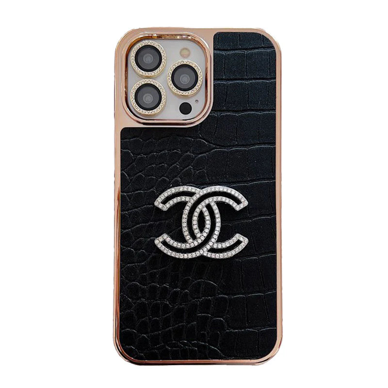 CC Color Leather Rose Gold iPhone Case