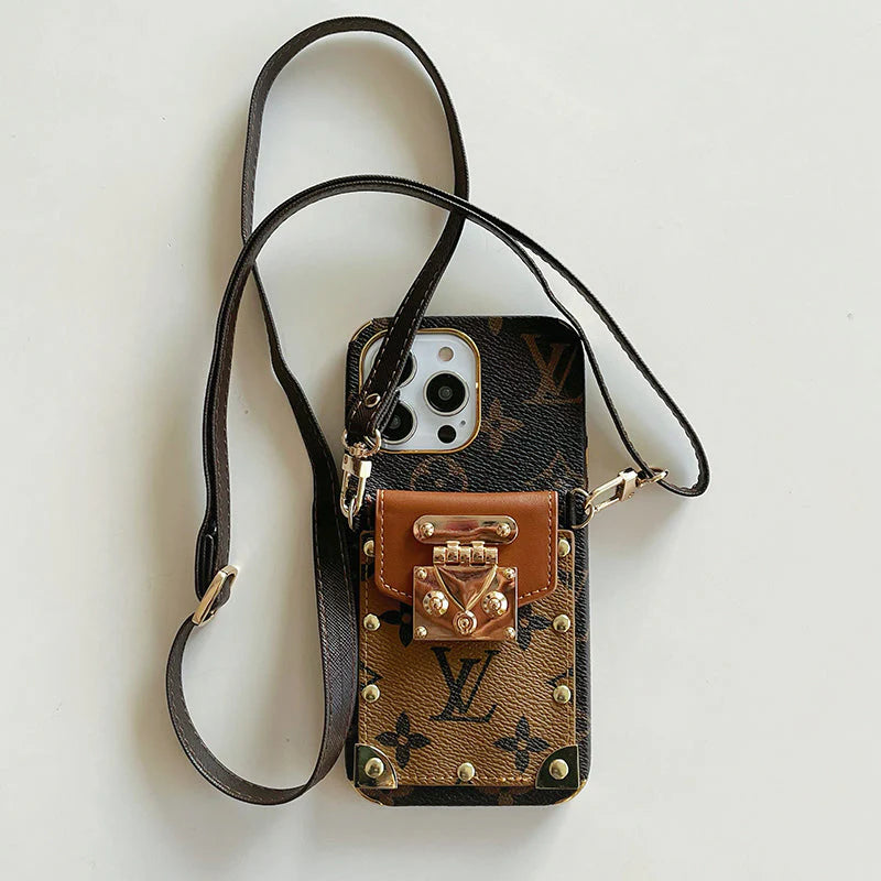 Lou Chain Leather iPhone Case