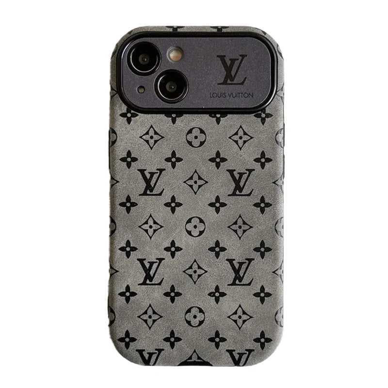 Lou Brown & Black Classic Leather iPhone Case