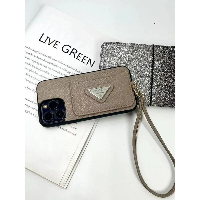 Pra Four Colors Card Bag iPhone Case