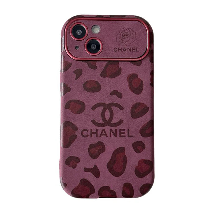 CC Purple Color Leather iPhone Case