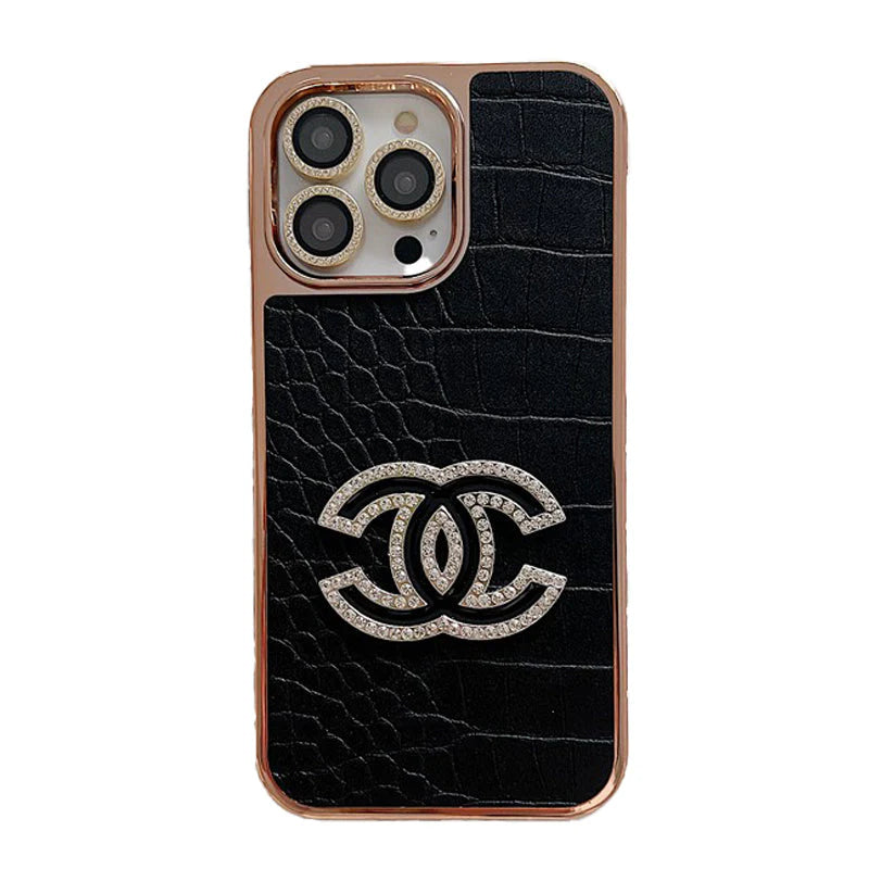 CC Diamond Logo Rose Gold iPhone Case