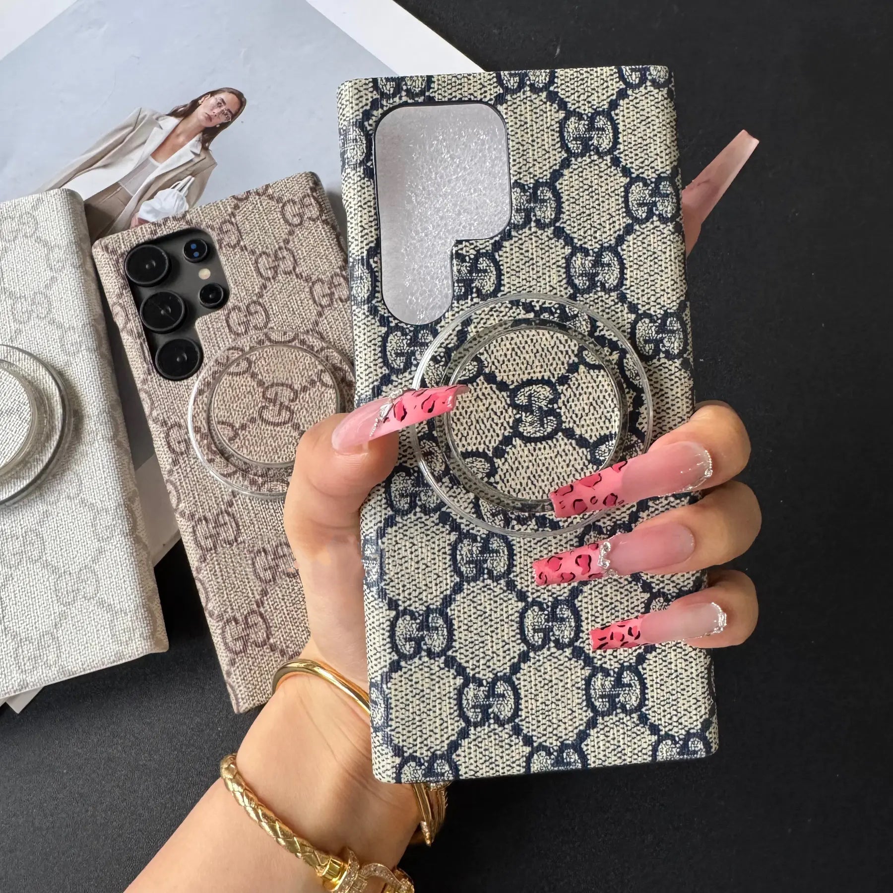 Texture Holder MagSafe Galaxy Case For Samsung