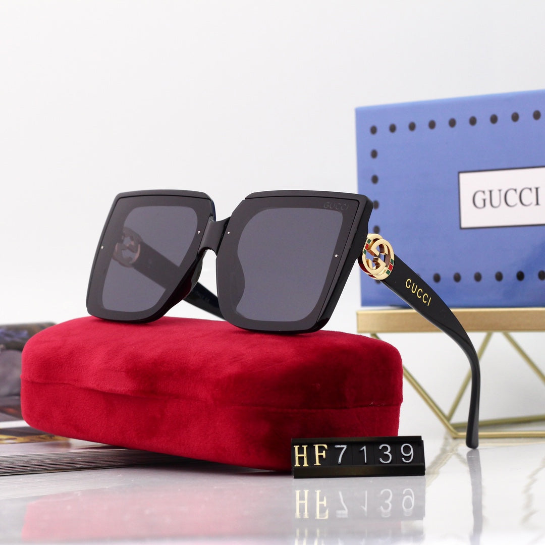 New Square Frame Environmentally Friendly PC Sunglasses 7139s