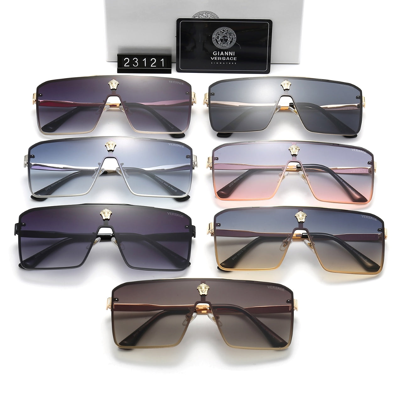 Retro Metal Letter Sunglasses 23121s