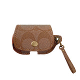 Leather Coach AirPods Case Black-CC231215