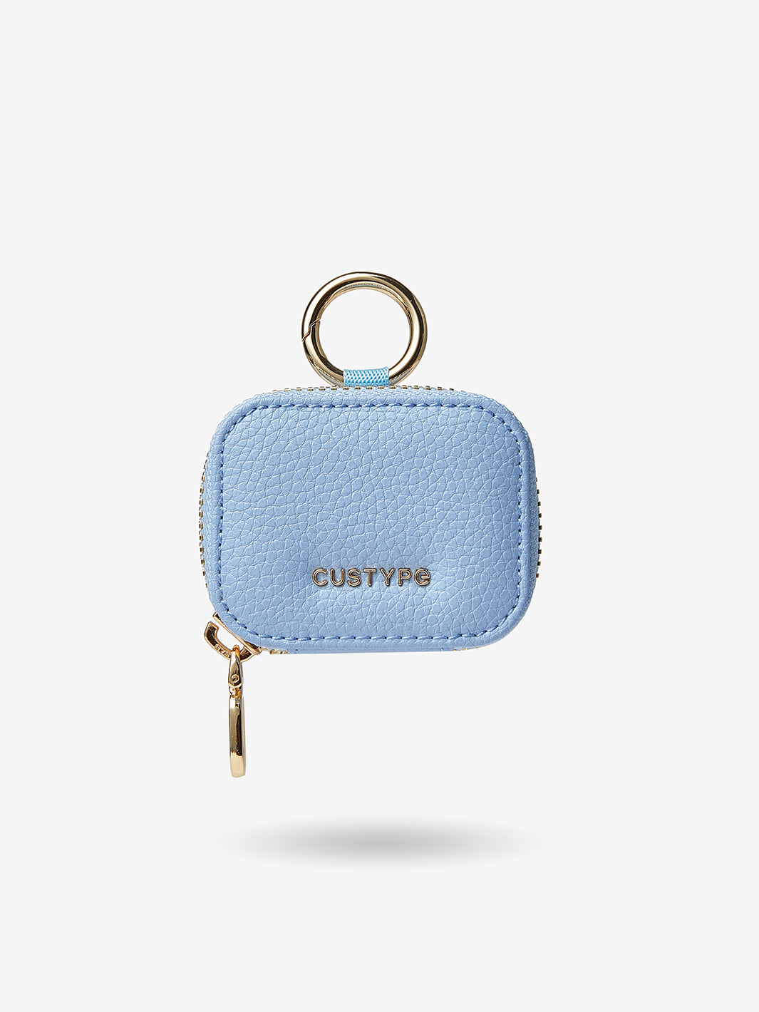 AirPods Pouch- Lychee Leather Mini Zip Pouch for Air Pods