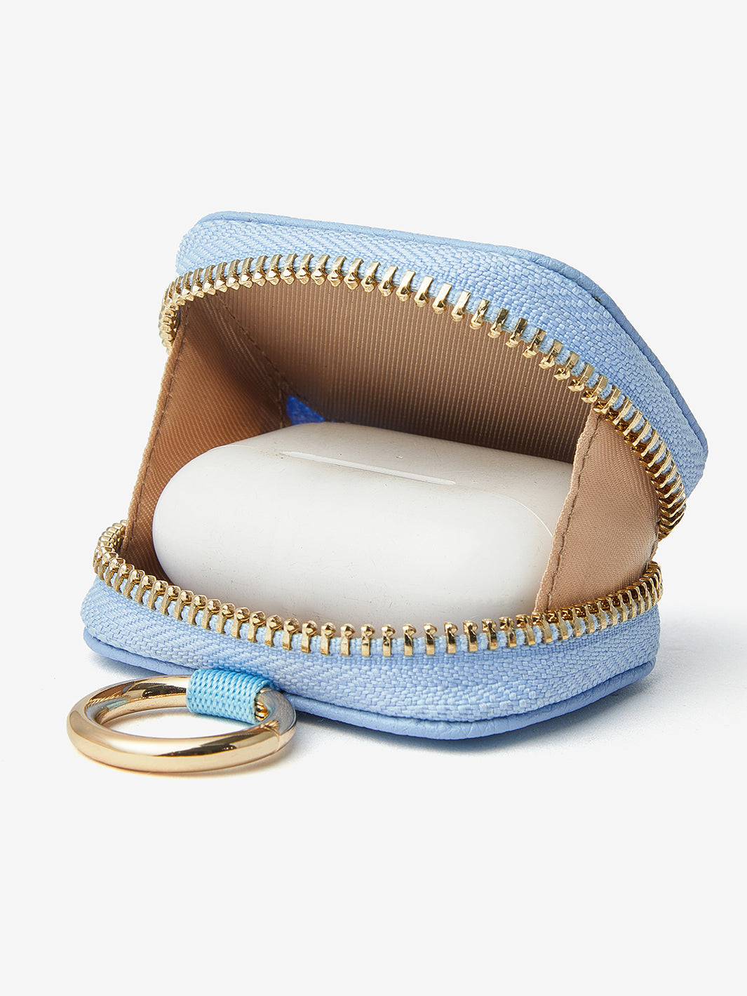 AirPods Pouch- Lychee Leather Mini Zip Pouch for Air Pods