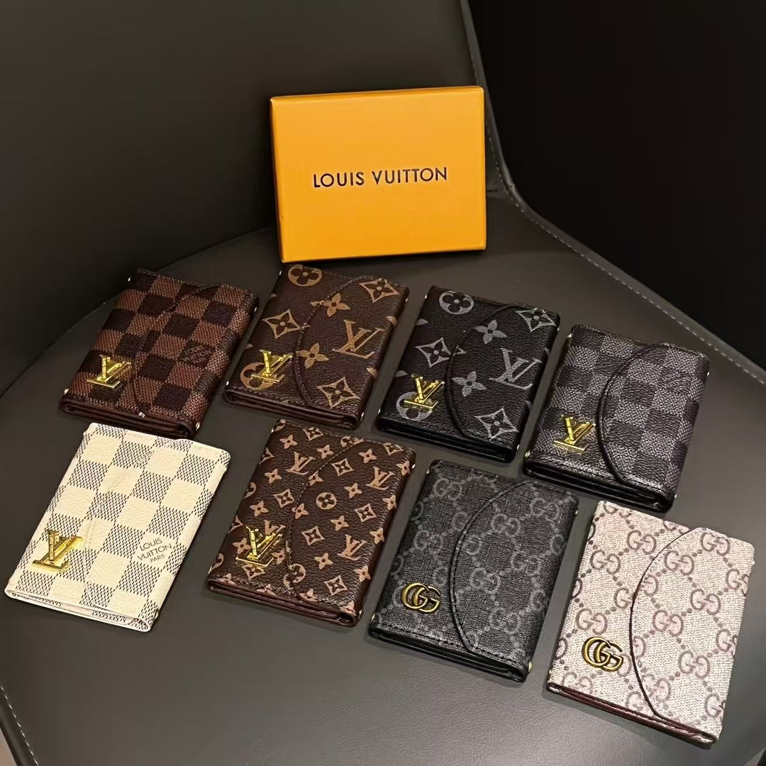Luxury LV & GG-Inspired Monogram Compact Wallet Collections