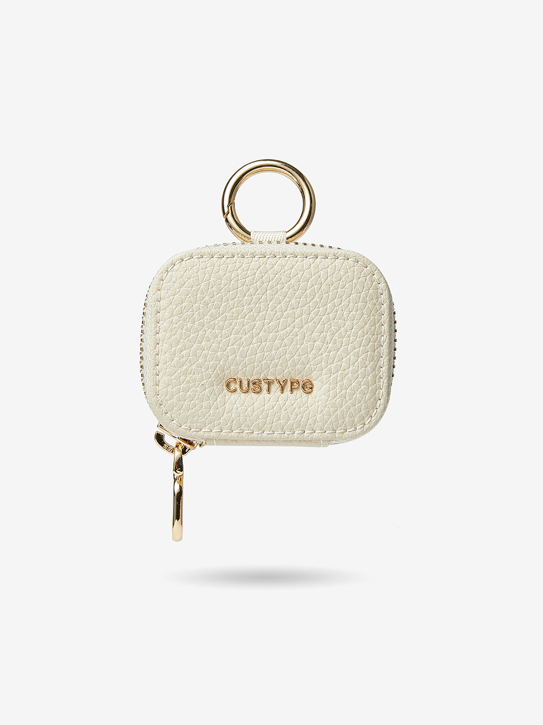 AirPods Pouch- Lychee Leather Mini Zip Pouch for Air Pods