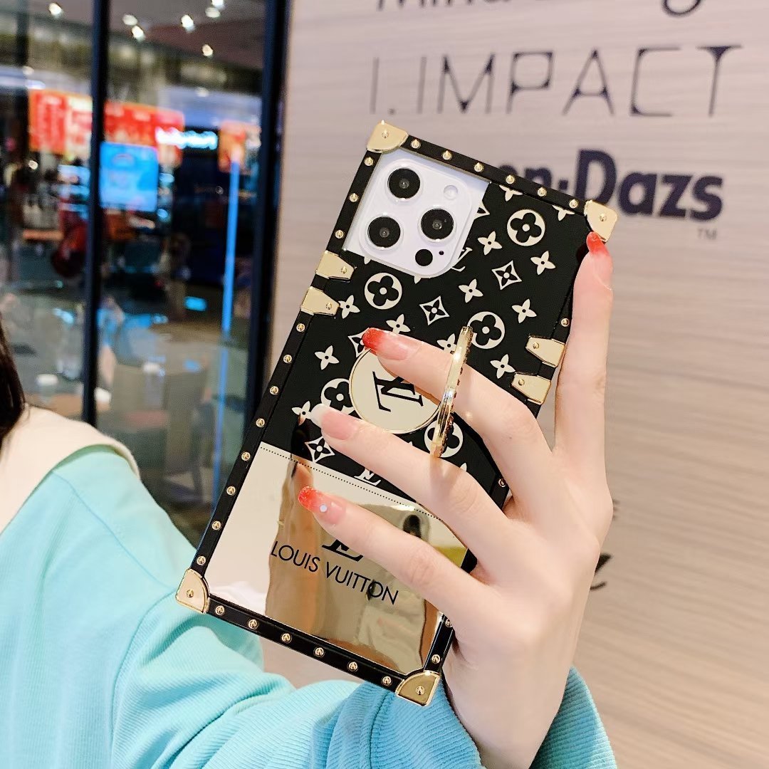 Rhinestone Square Phone Case For iPhone