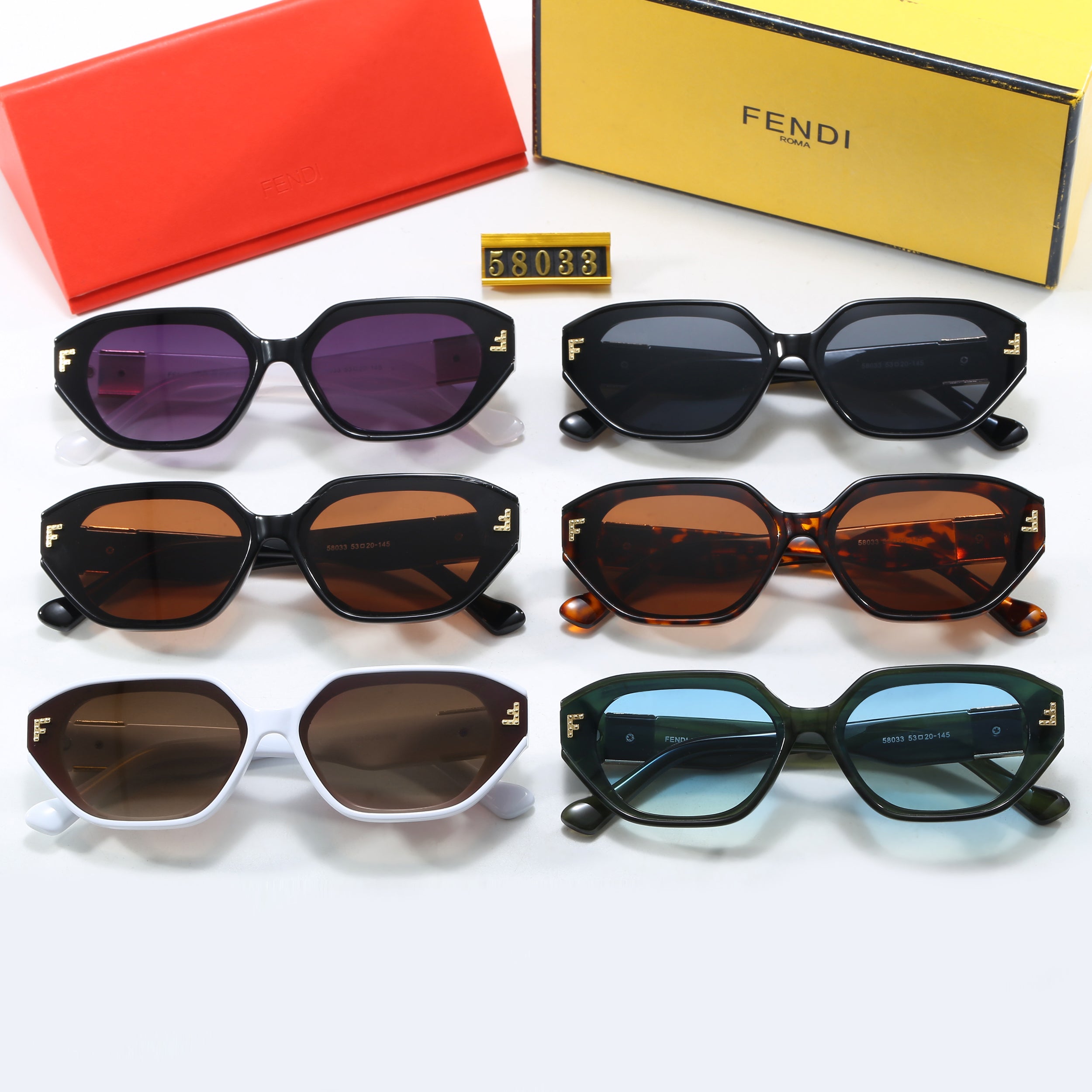 Hexagonal Cat Eye Sunglasses 58033s