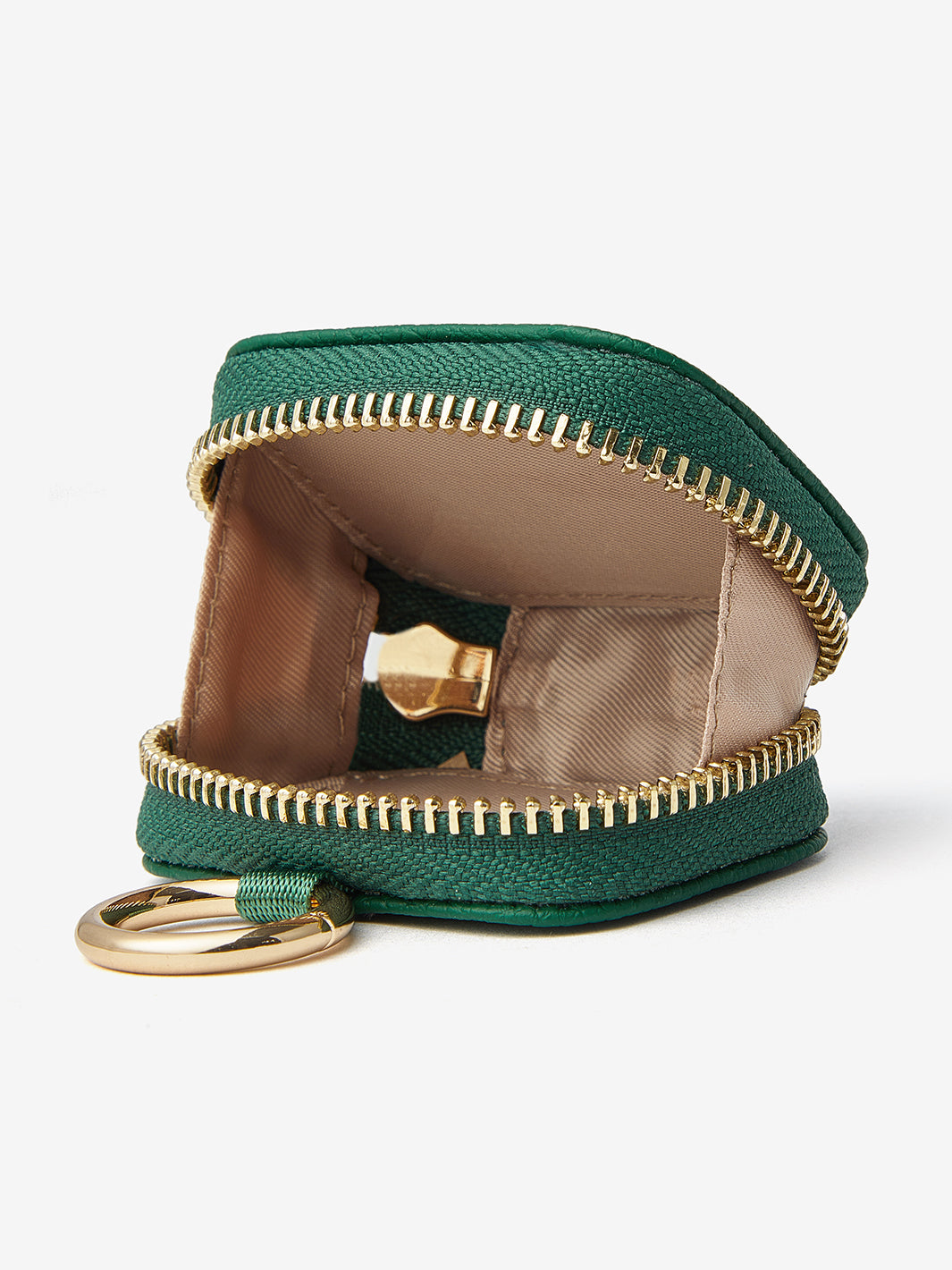 AirPods Pouch- Lychee Leather Mini Zip Pouch for Air Pods