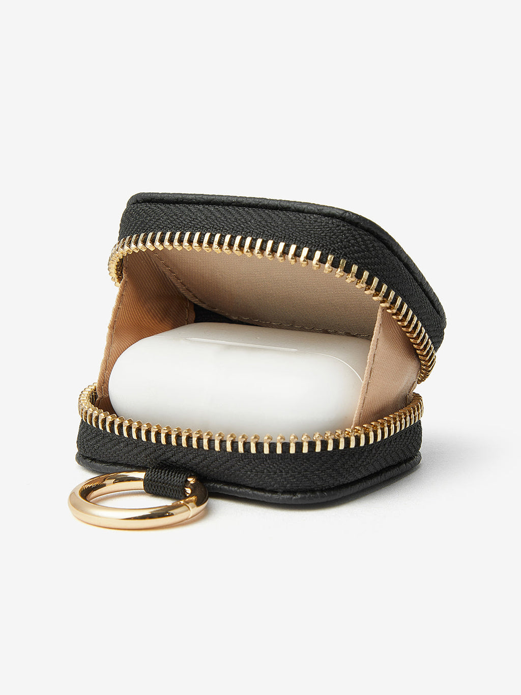 AirPods Pouch- Lychee Leather Mini Zip Pouch for Air Pods