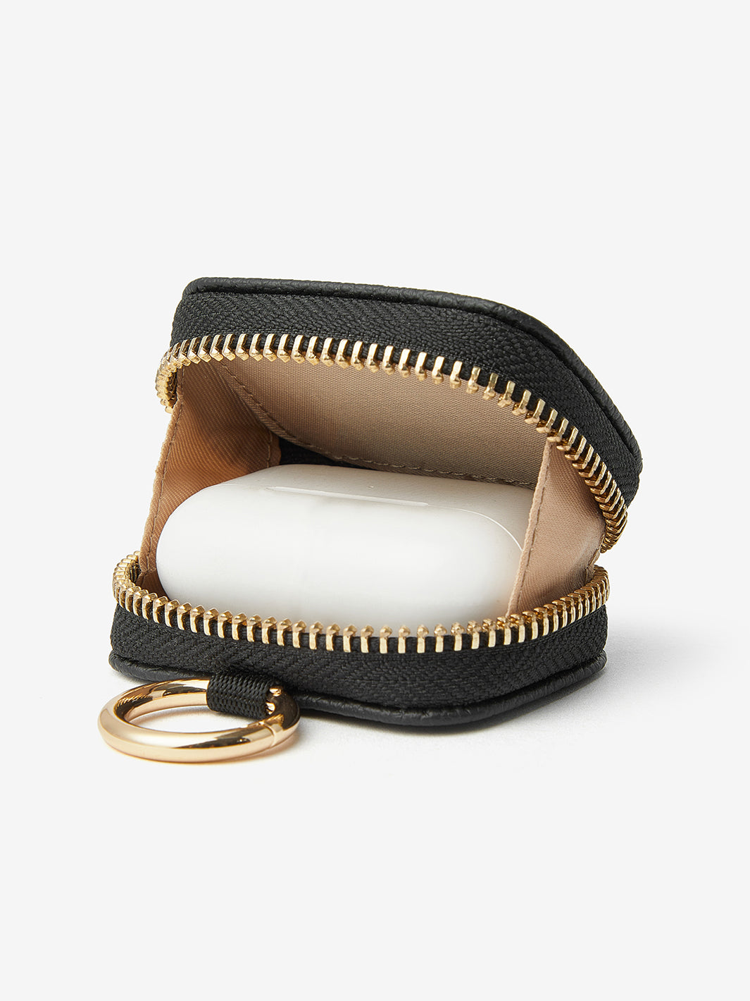 AirPods Pouch- Lychee Leather Mini Zip Pouch for Air Pods