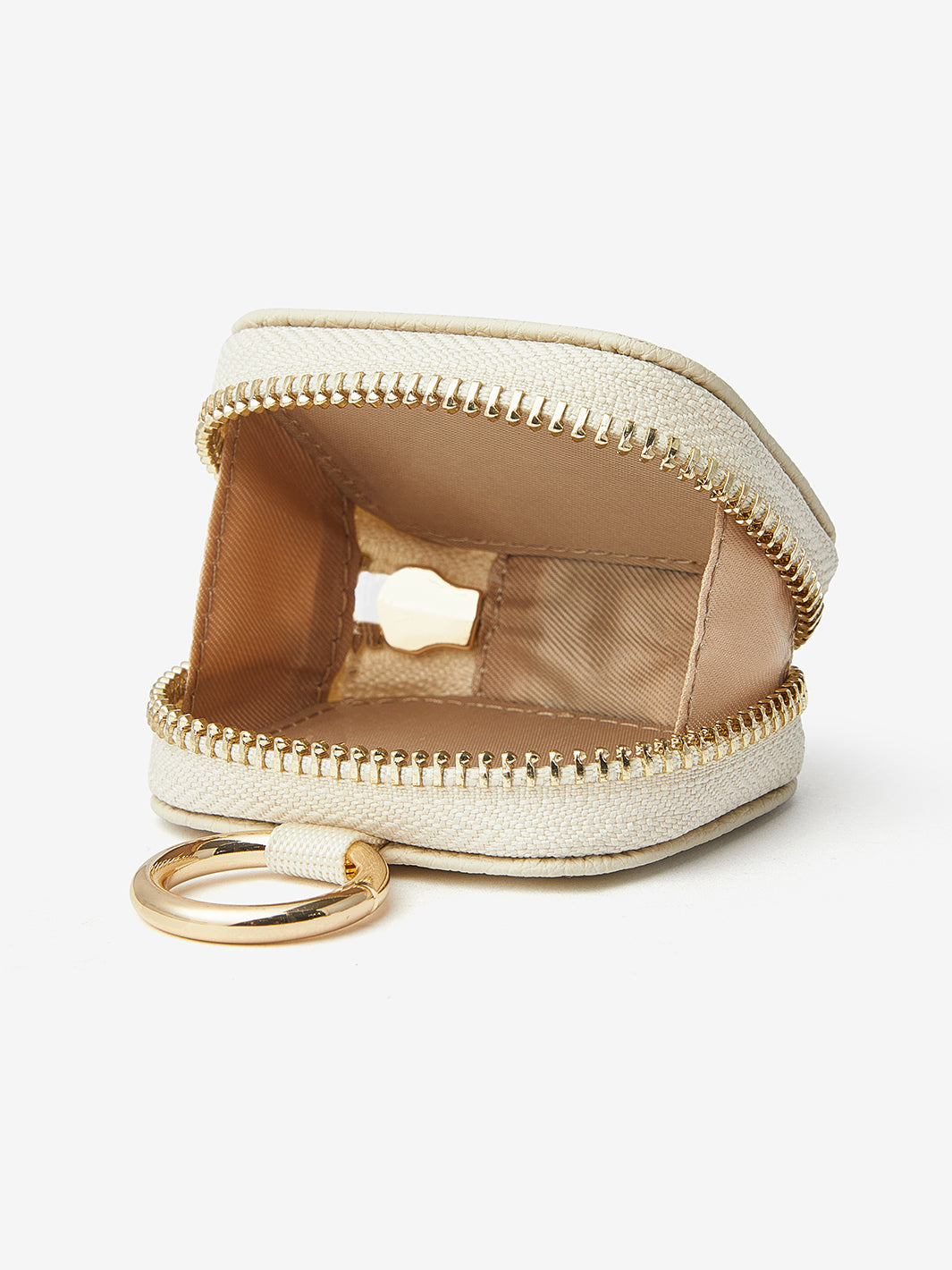 AirPods Pouch- Lychee Leather Mini Zip Pouch for Air Pods