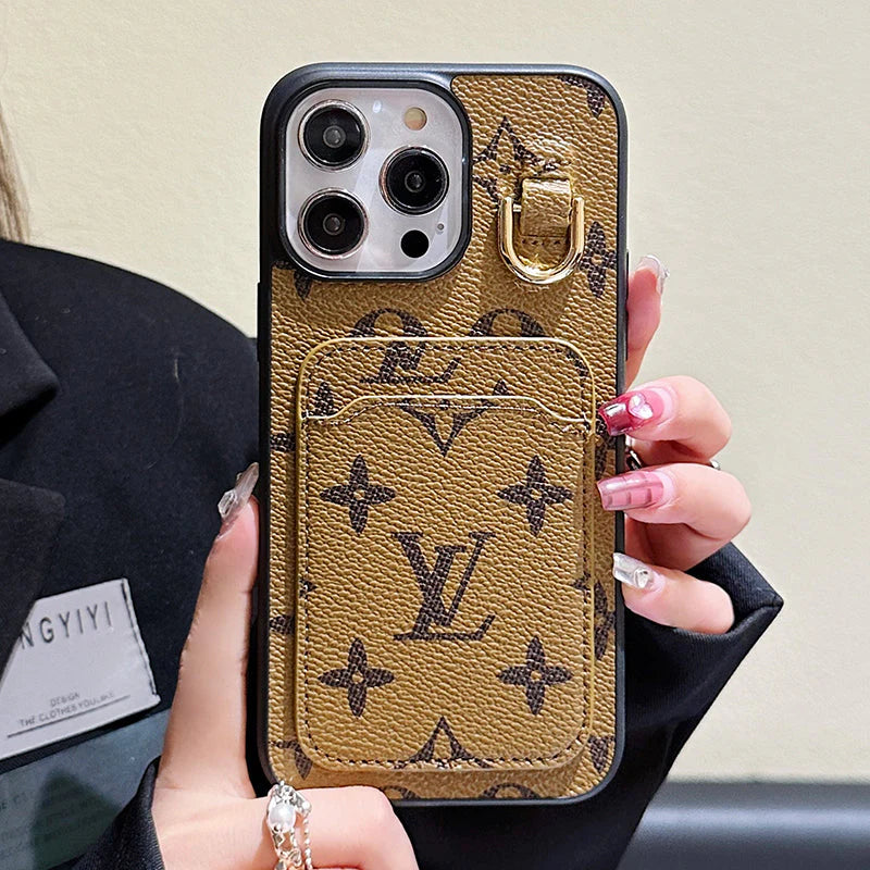 Lou Card Holder Leather iPhone Case