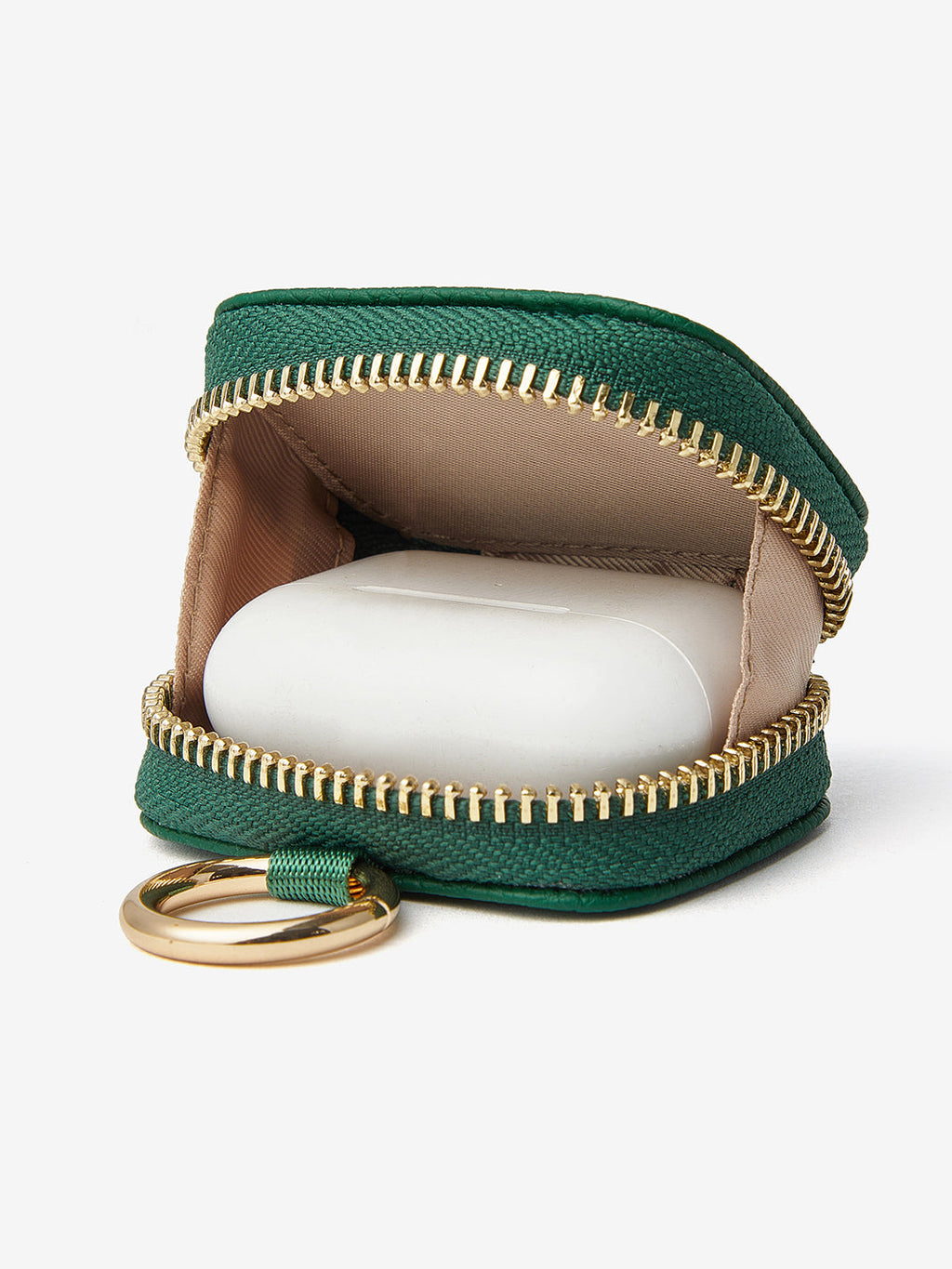 AirPods Pouch- Lychee Leather Mini Zip Pouch for Air Pods