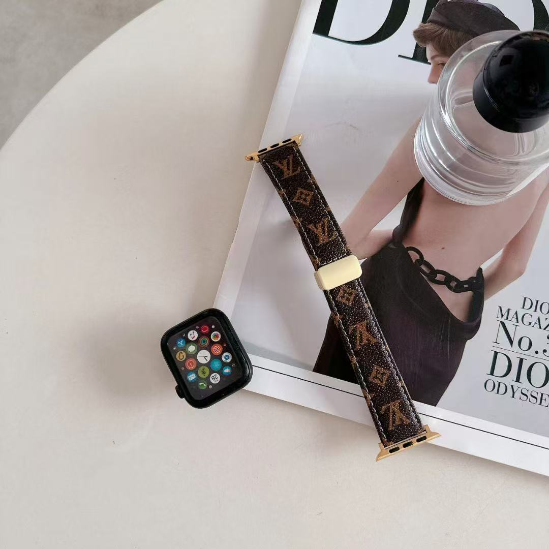 New Butterfly Buckle Leather Apple Watch Straps