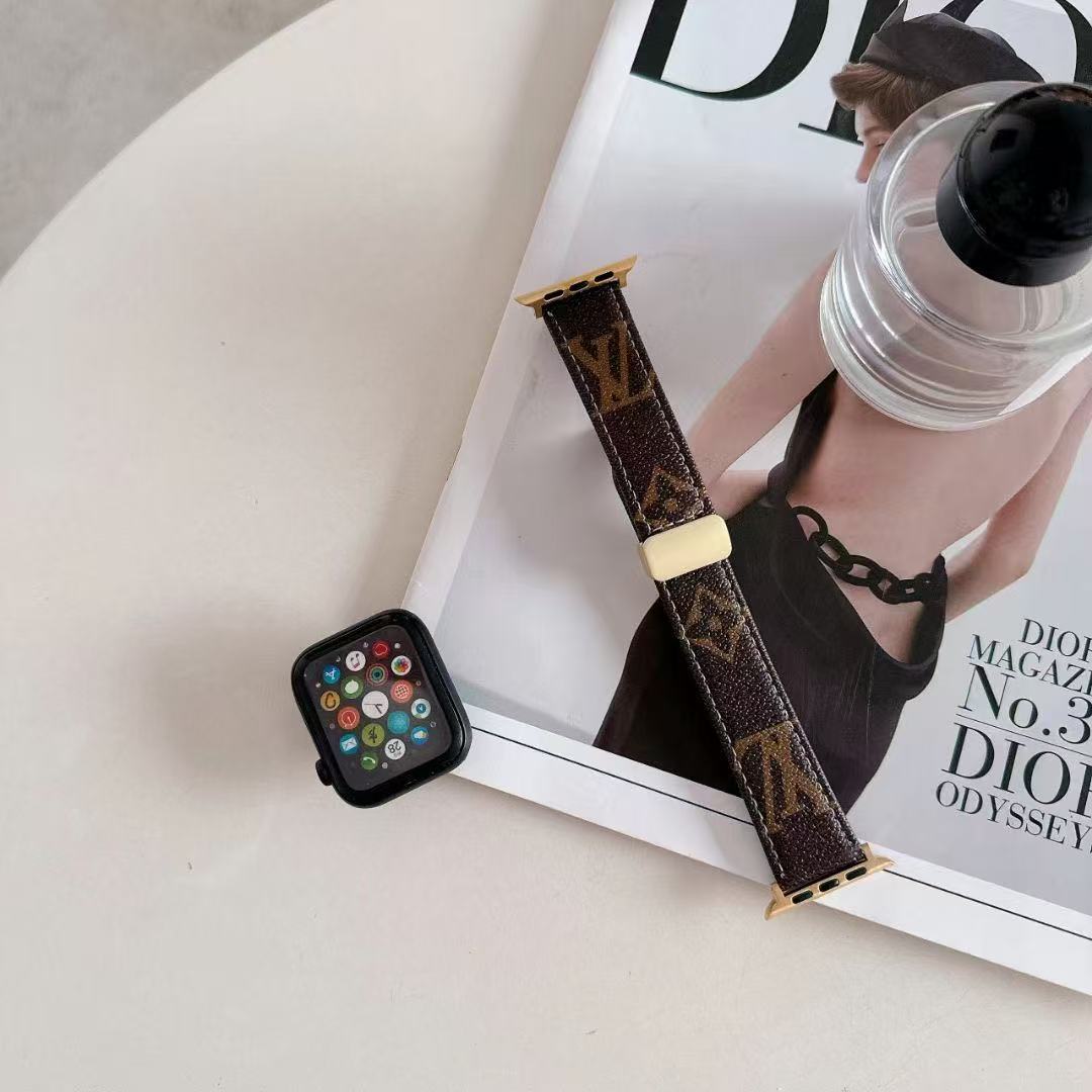 New Butterfly Buckle Leather Apple Watch Straps