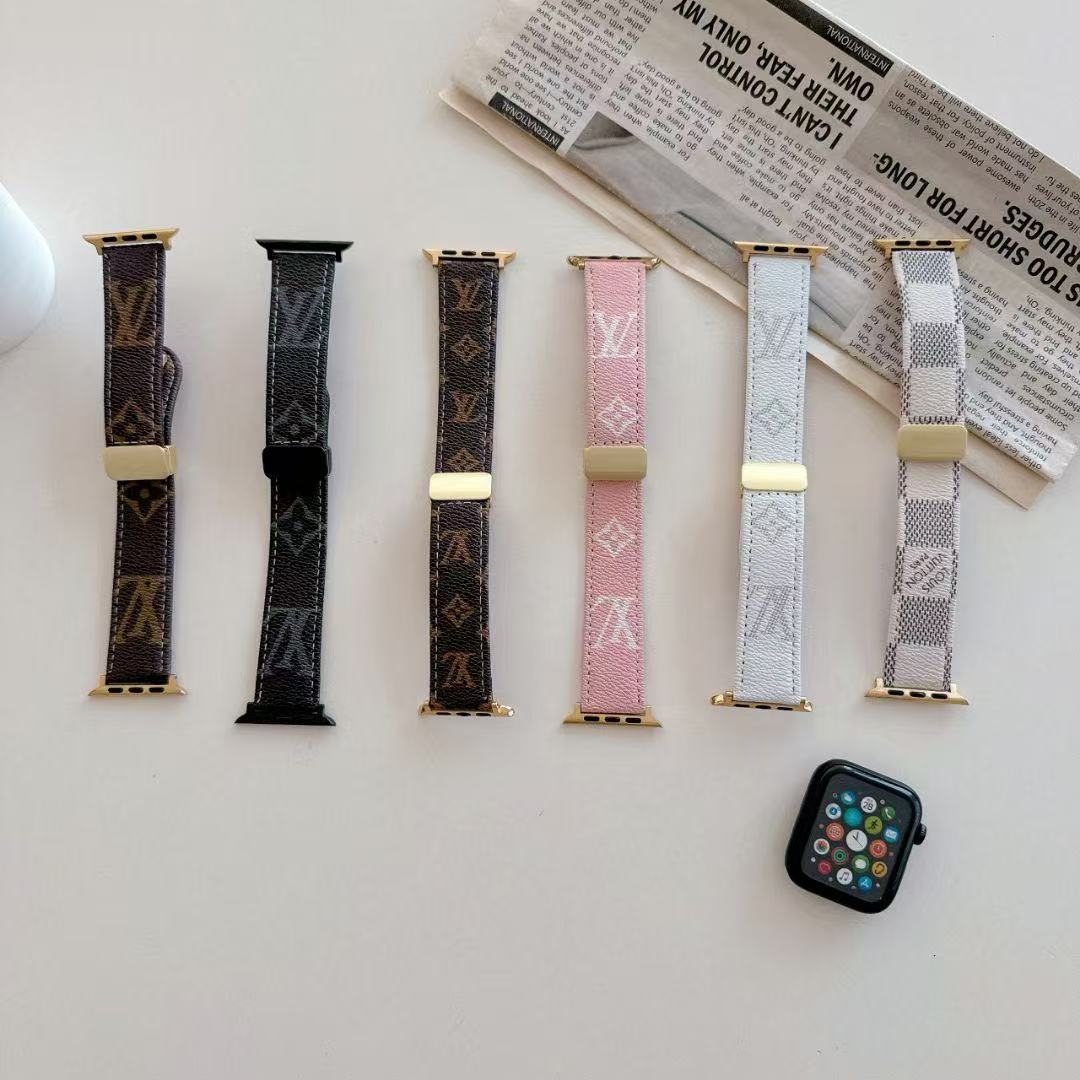 New Butterfly Buckle Leather Apple Watch Straps