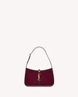 Saint Laurent Le 5 à 7 Patent Leather Hobo – Burgundy Elegance-1-2