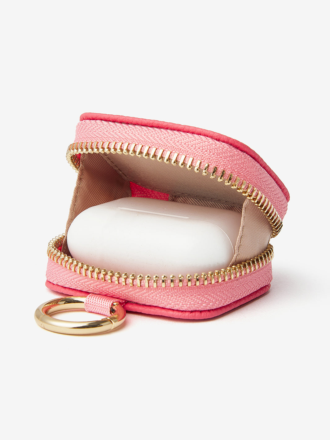 AirPods Pouch- Lychee Leather Mini Zip Pouch for Air Pods