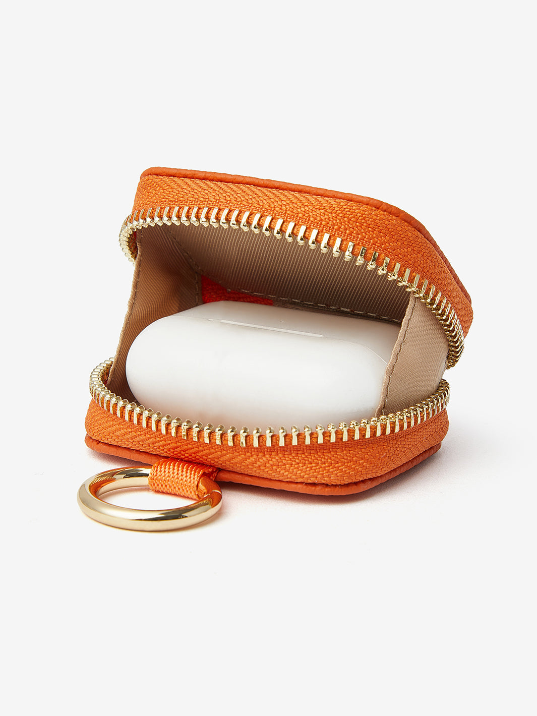 AirPods Pouch- Lychee Leather Mini Zip Pouch for Air Pods