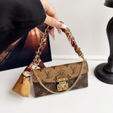 Letter Holster Scarf Chain Wallet Case For iPhone&Samsung S23U/S24U/S25U