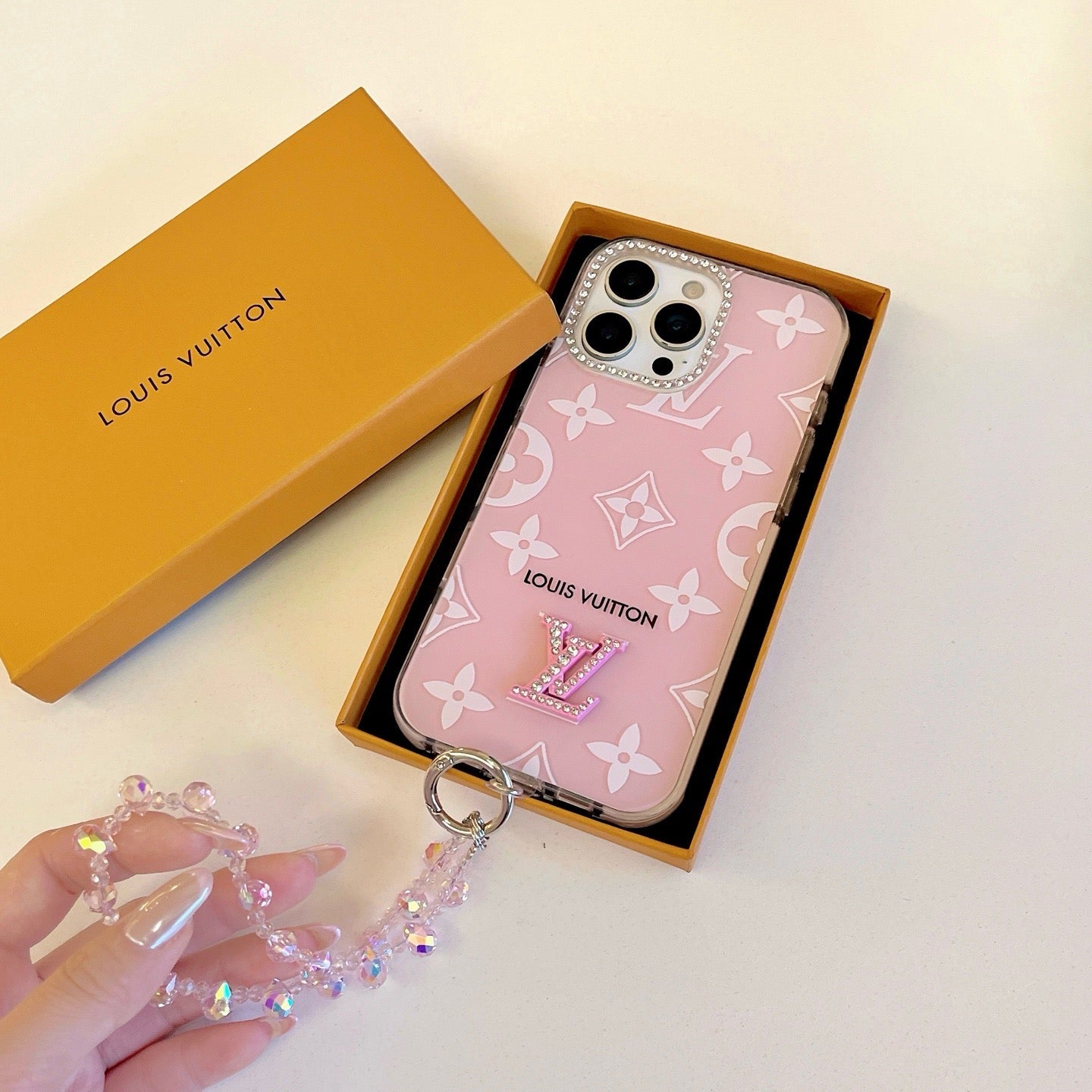 Pink Chain Style Phone Case For iPhone