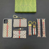 Fashion Gift Set (iPhone Case+Keychain+Coin Purse+Card Holder+Watch Strap)