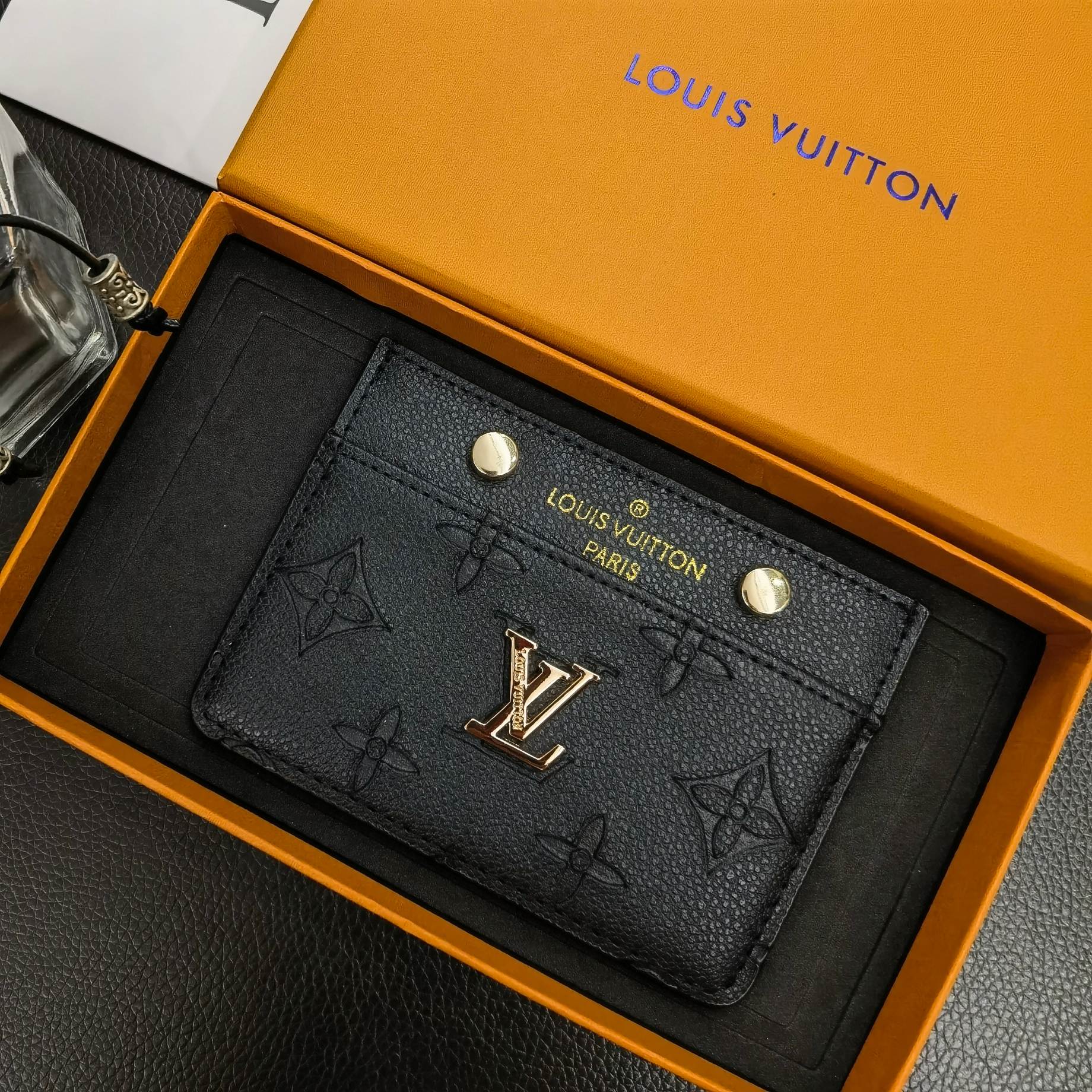 LV Signature Slim Card Holder Wallets