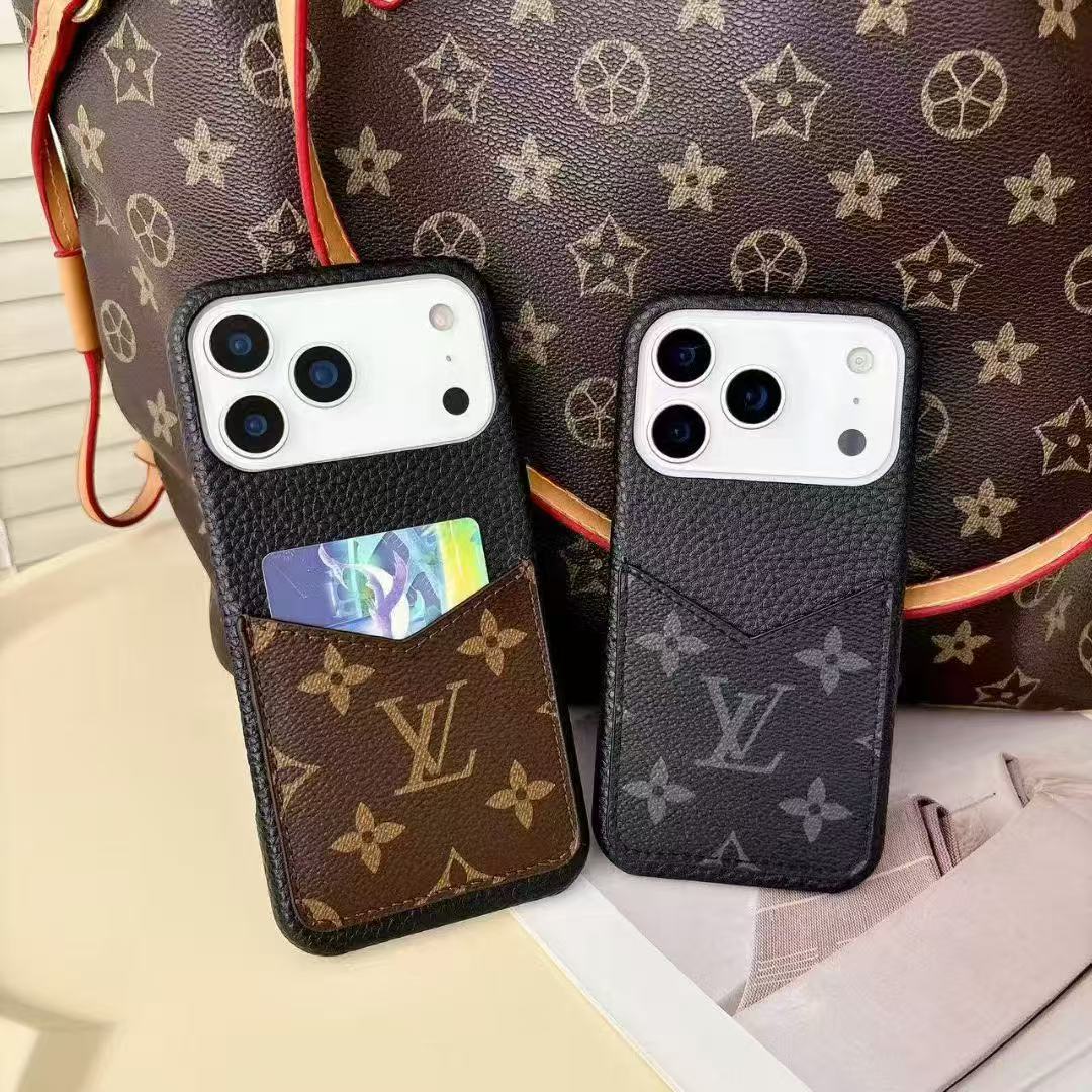 Card Holder Plush Phone Case For iPhone