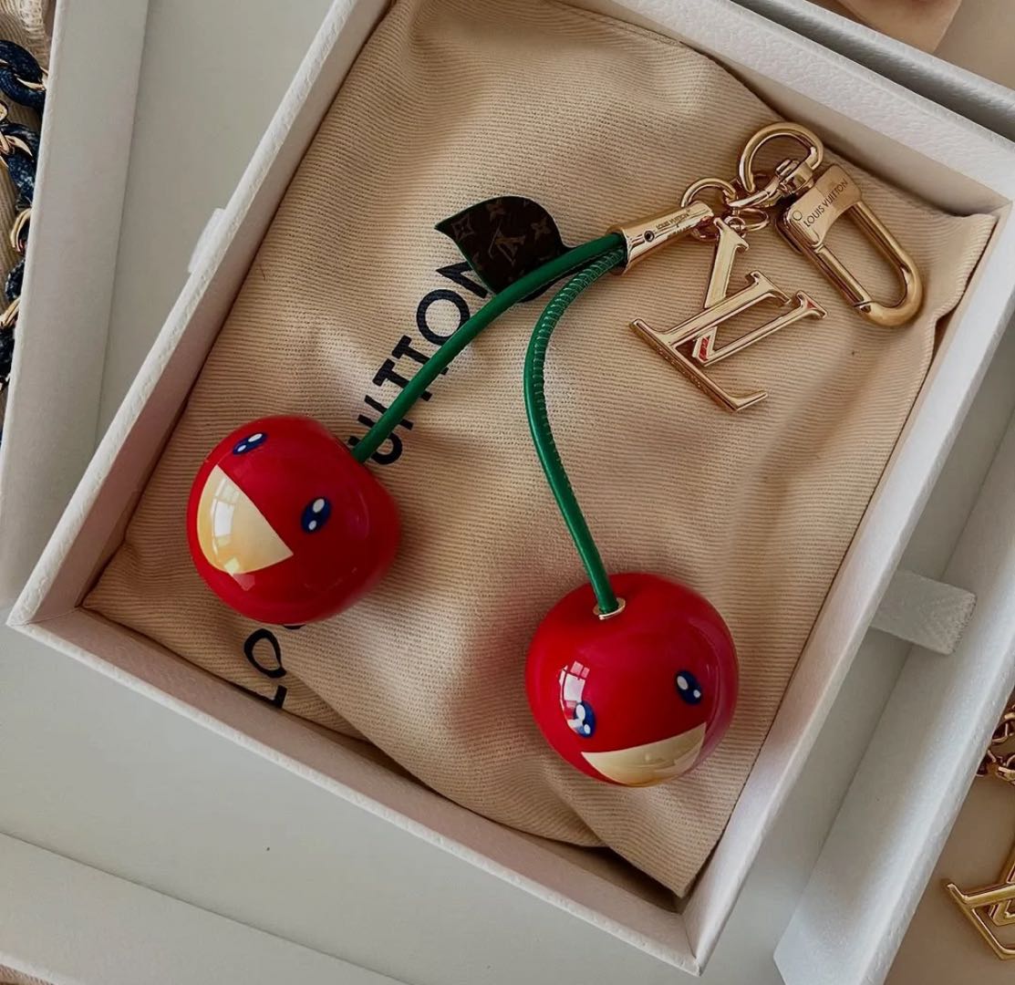 🌟 L$V Cherry Keychain: Cute + Luxury, All in One 🍒✨s