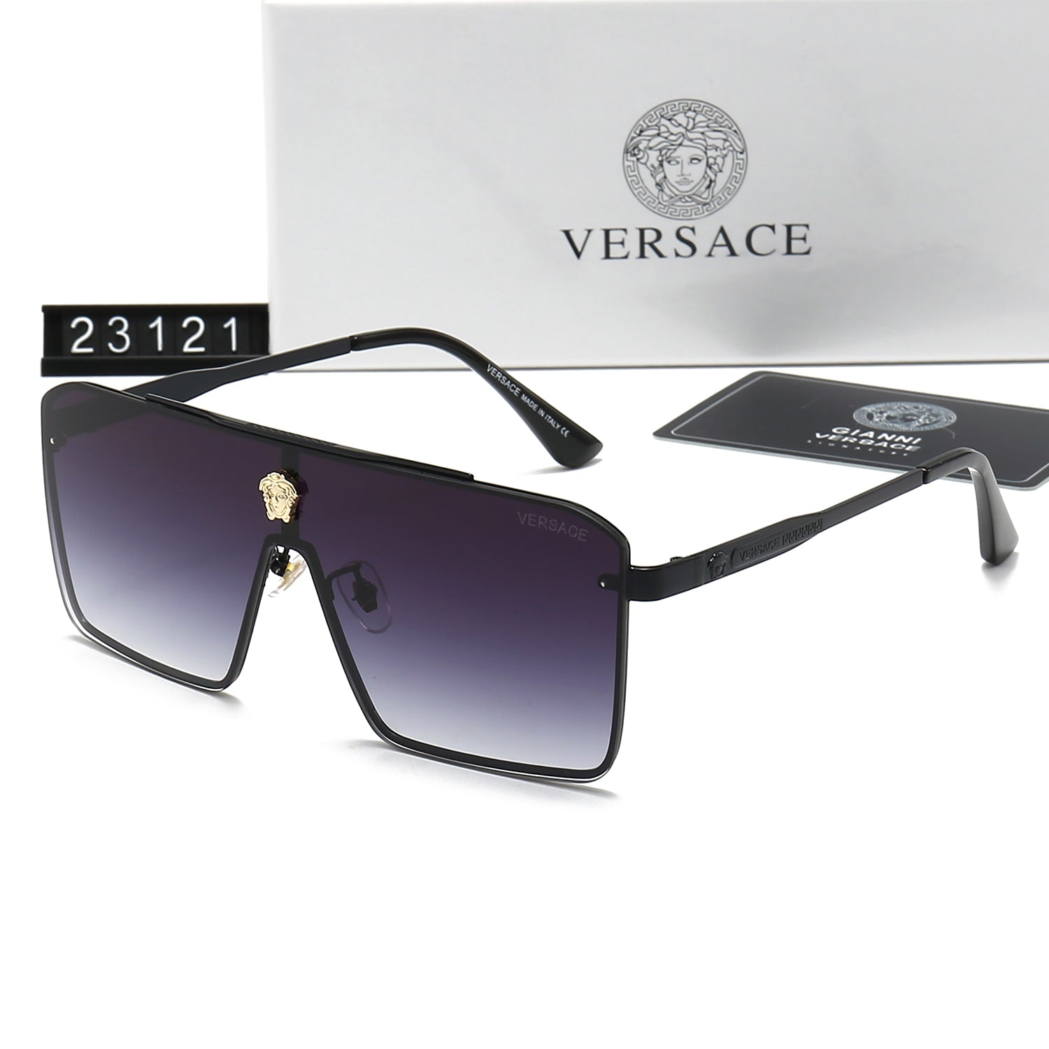 Retro Metal Letter Sunglasses 23121s