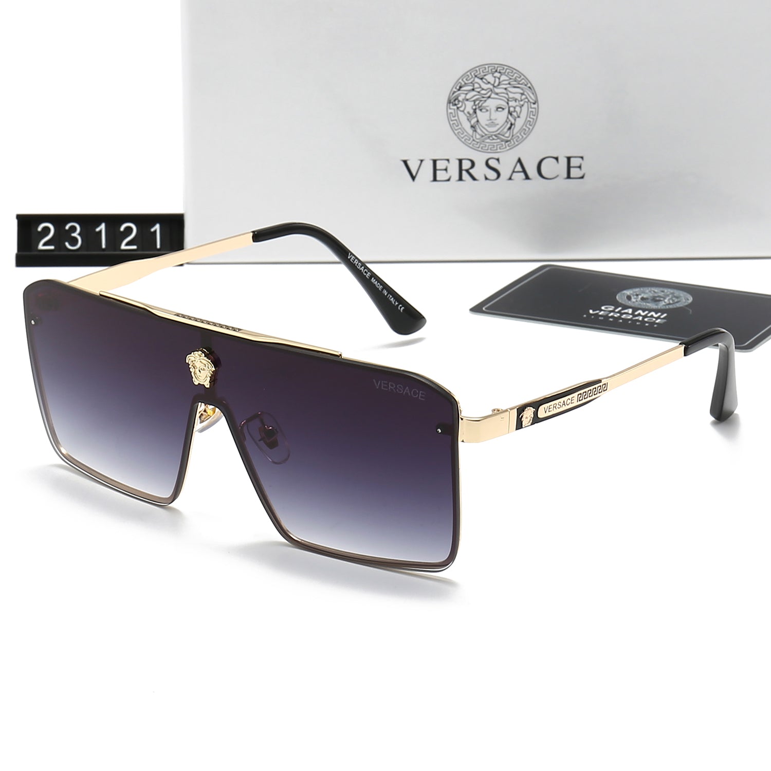 Retro Metal Letter Sunglasses 23121s